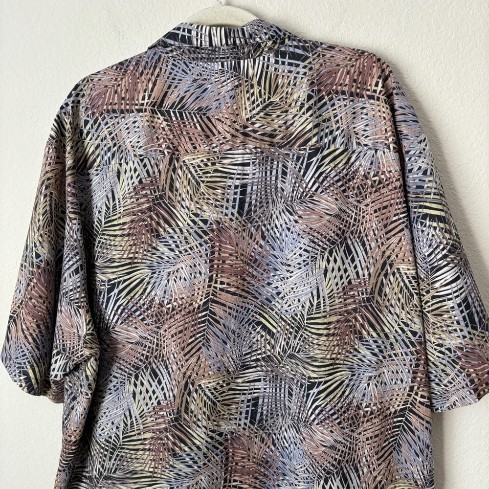 Tori Richard 2XT Hawaiin Aloha Leaf Print Cotton Lawn Shirt - Picture 10 of 11